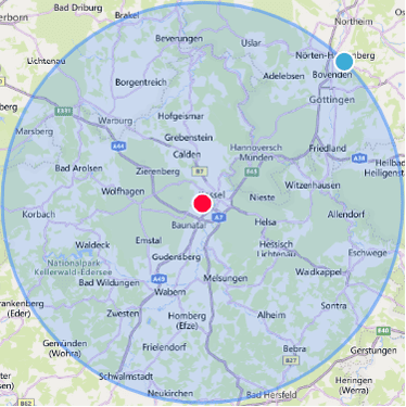 Servicegebiet rund um Kassel